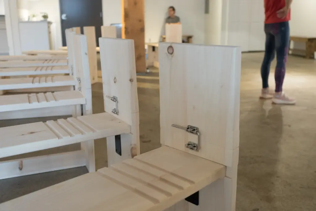 Drawing benches in the studio